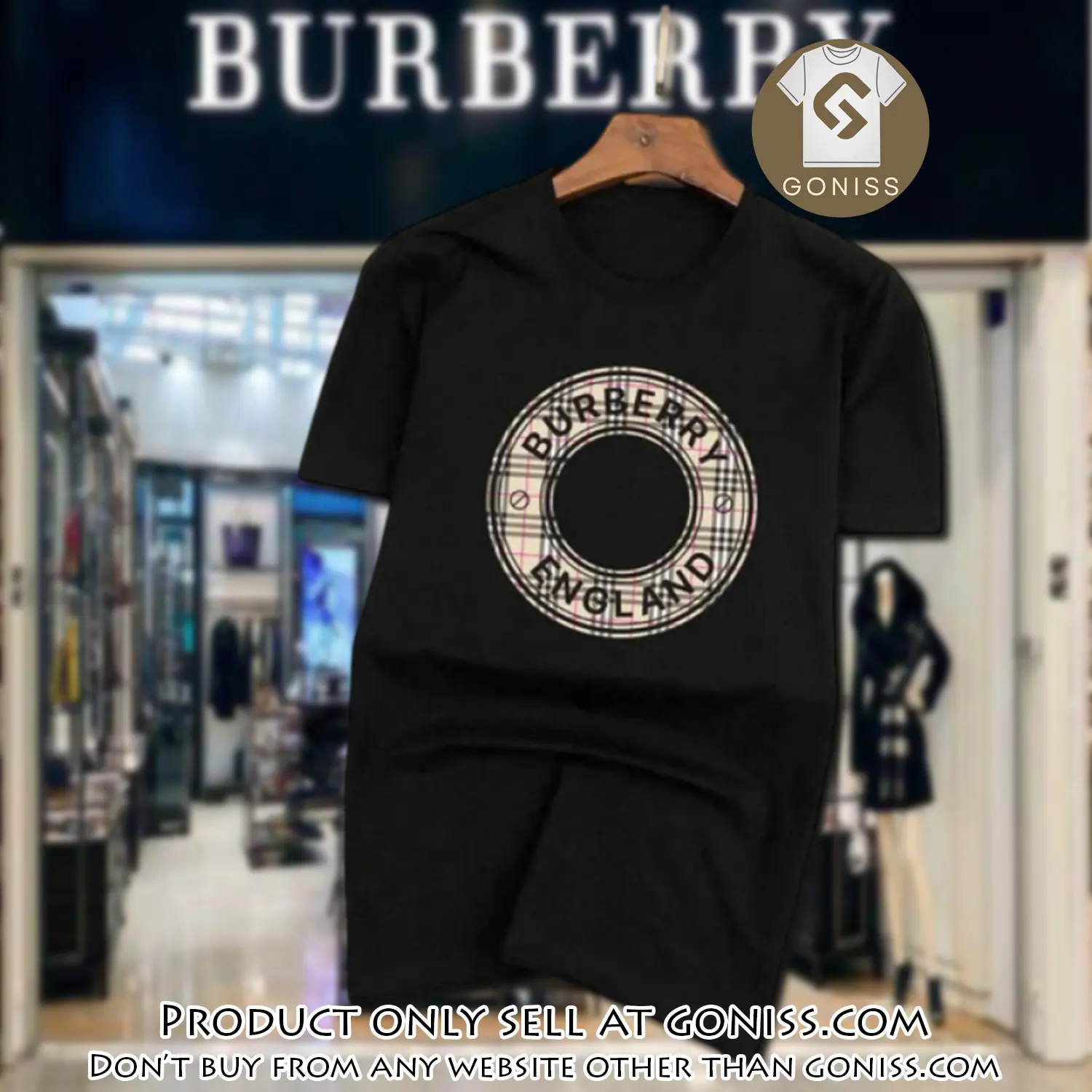 Burberry england black luxury brand unisex tshirt outfit for men women gn0414968